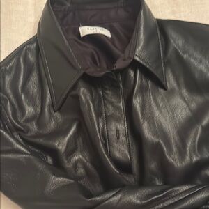 Babaton Black Faux Leather Jacket